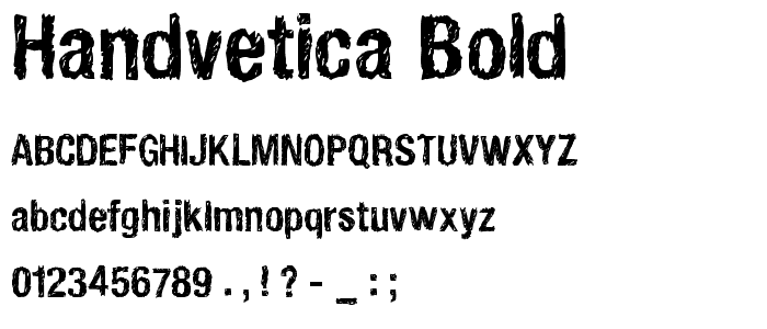 HandVetica Bold font